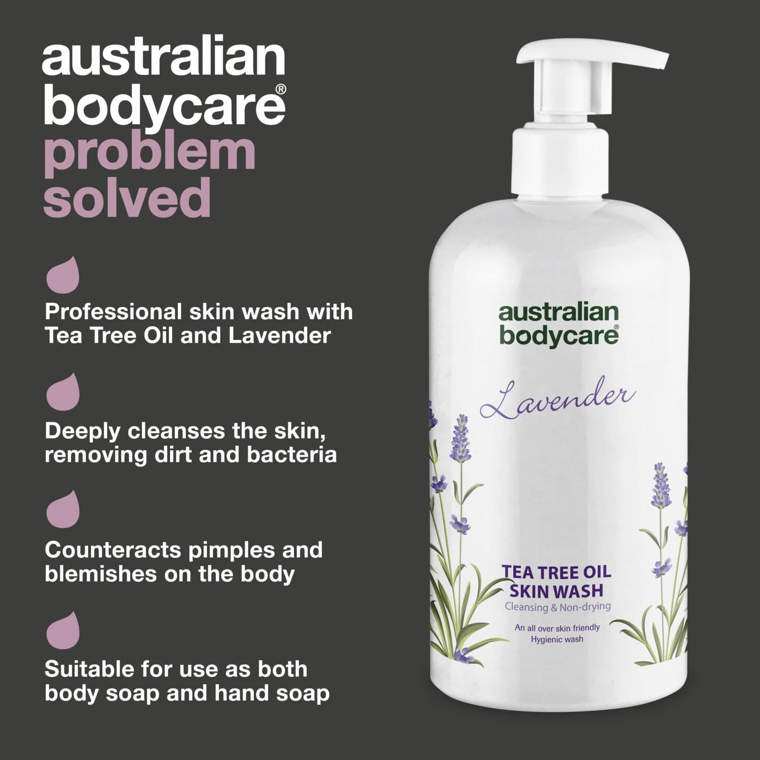 Australian Bodycare Professional Lavender Skin Wash — Professional Shower Gel With Tea Tree Oil And Lavender To Wash Your Body Daily - Image 3