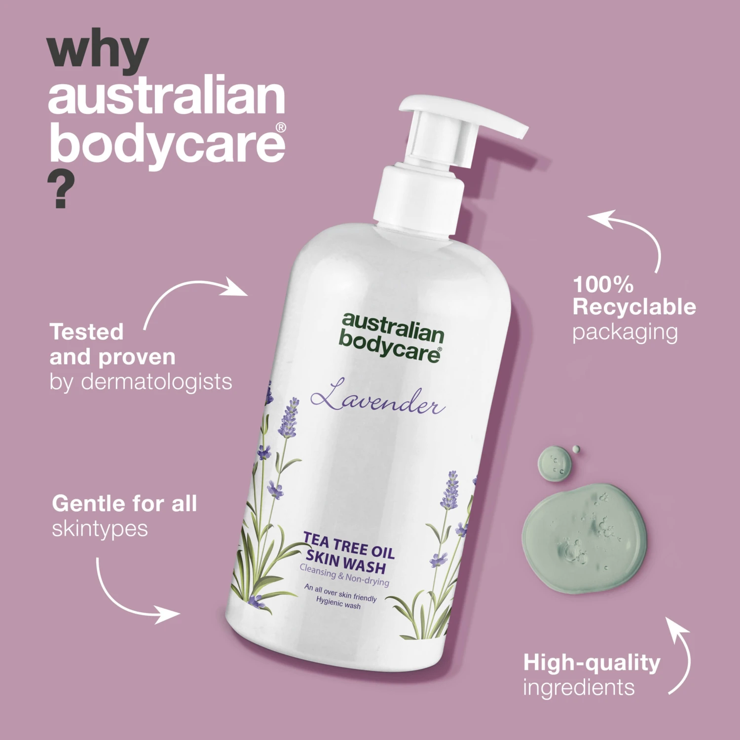 Australian Bodycare Professional Lavender Skin Wash — Professional Shower Gel With Tea Tree Oil And Lavender To Wash Your Body Daily - Image 4