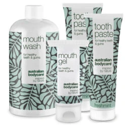 Australian Bodycare Mouth Care Kit With 4 Products With Tea Tree Oil — For Daily Care Of Oral Thrush, Periodontal Disease And Gingivitis