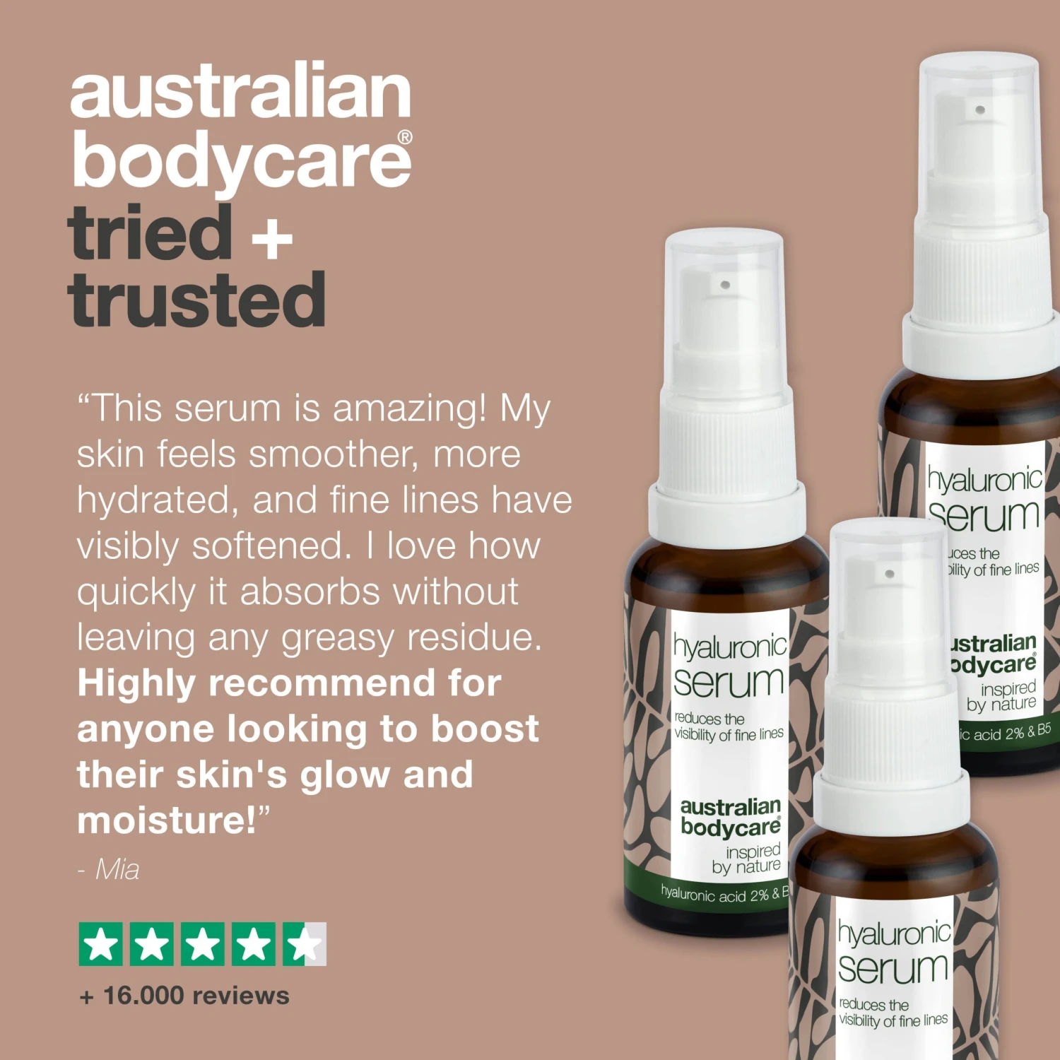 Australian Bodycare 3x Hyaluronic Acid Serum For A Glowy, Smooth Skin — With Hyaluronic Acid 2% And Vitamin B5 For Fine Lines & Wrinkles - Image 5