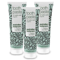 Australian Bodycare 3 X Tea Tree Oil Tooth Paste With Fresh Mint — For Daily Care Of Oral Thrush, Periodontitis And Gingivitus