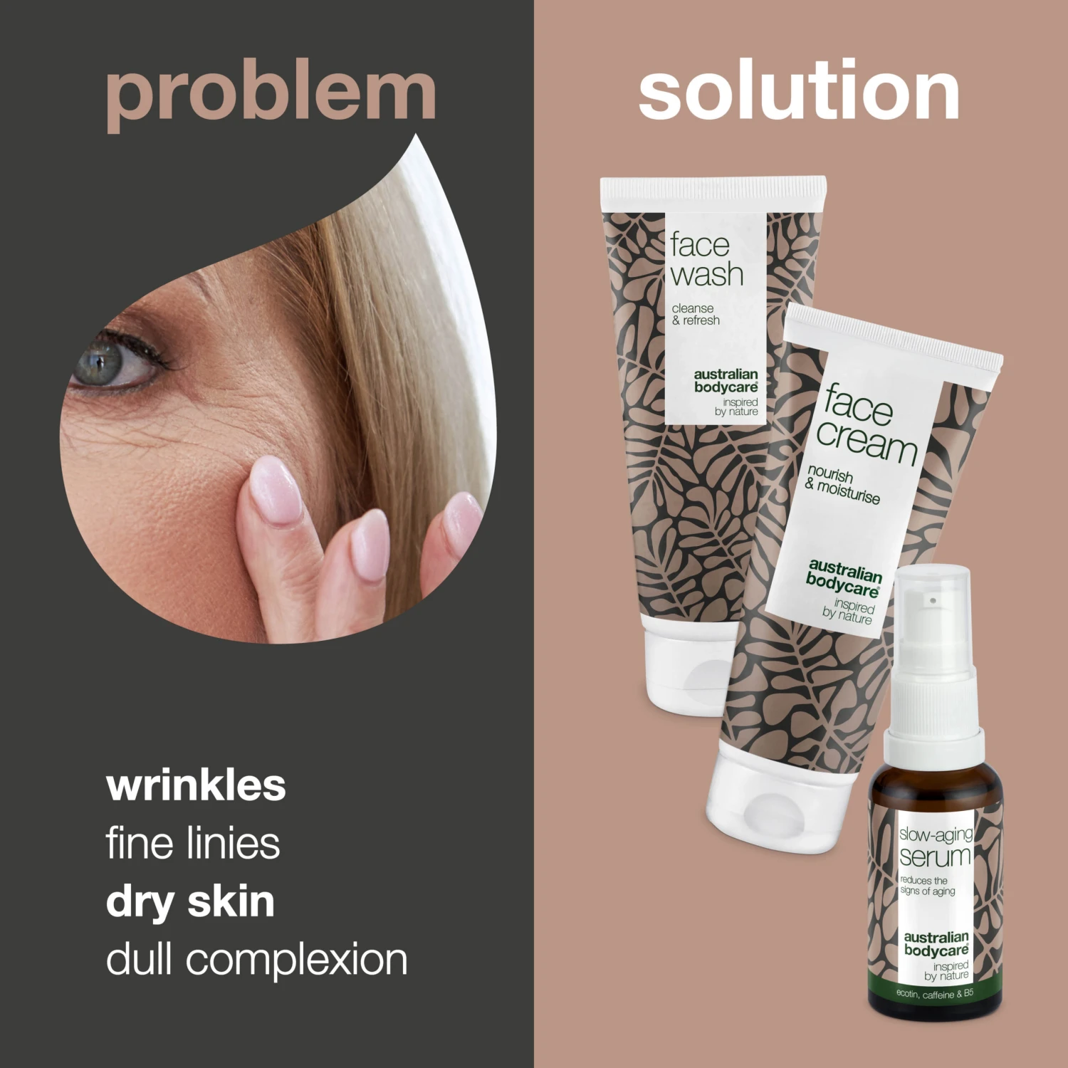 Australian Bodycare Set Of Anti Aging Products For 50+ Skin — 3 Products For Wrinkles And Mature Skin: Face Wash, Anti Age Serum & Cream - Image 2