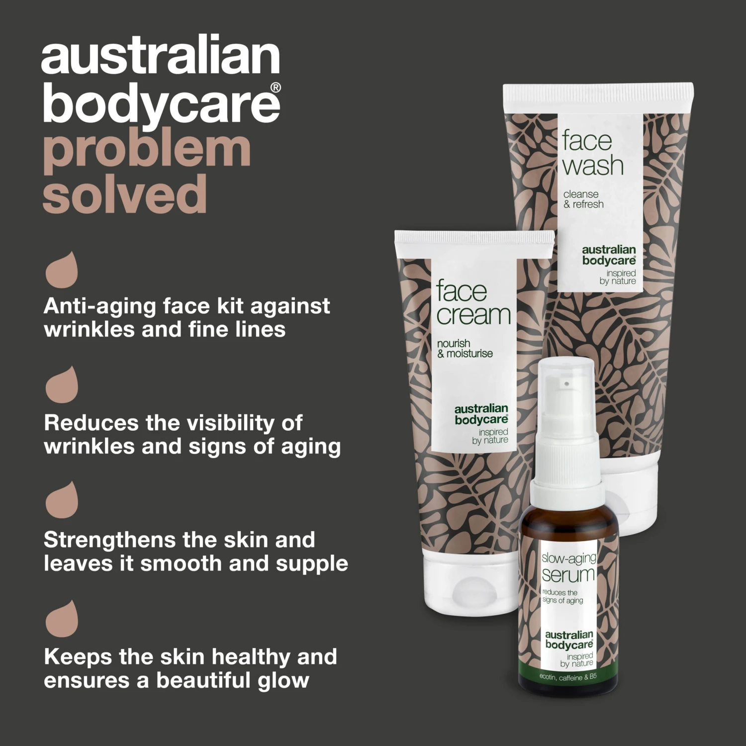 Australian Bodycare Set Of Anti Aging Products For 50+ Skin — 3 Products For Wrinkles And Mature Skin: Face Wash, Anti Age Serum & Cream - Image 3