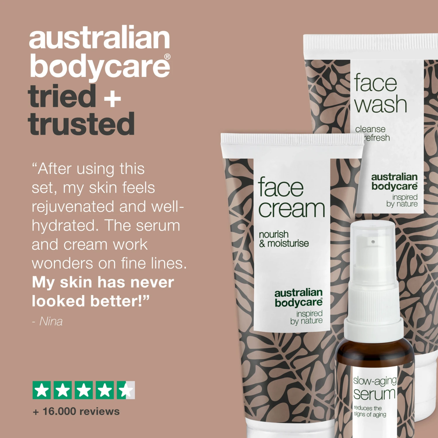 Australian Bodycare Set Of Anti Aging Products For 50+ Skin — 3 Products For Wrinkles And Mature Skin: Face Wash, Anti Age Serum & Cream - Image 5