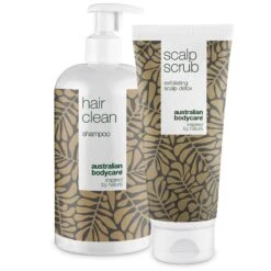 Australian Bodycare 2 Products For Greasy Hair — Tea Tree Shampoo And Scalp Scrub For Oily Scalp And Greasy Hair