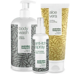 Australian Bodycare Aftersun Set For Red And Sun Damaged Skin — 3 Products To Care For Sunburn, Burning Sensation And Sun Rash