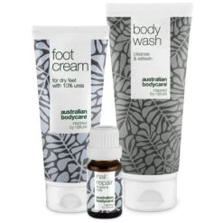 Australian Bodycare Footcare Kit — 3 Products For Daily Foot Care Of Dry Feet And Yellow Nails