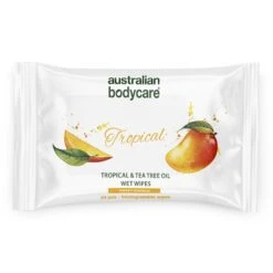 Australian Bodycare Adult Wet Wipes With Mango & Tea Tree Oil — For Daily Rinse Of Face And Body