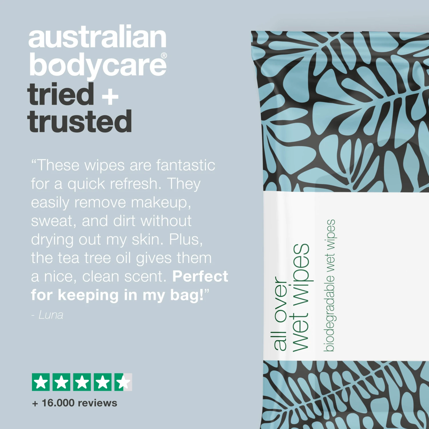 Australian Bodycare Wet Wipes For Adults With Tea Tree Oil 24 Pcs — Efficiently Cleanses The Skin On The Body - Image 5