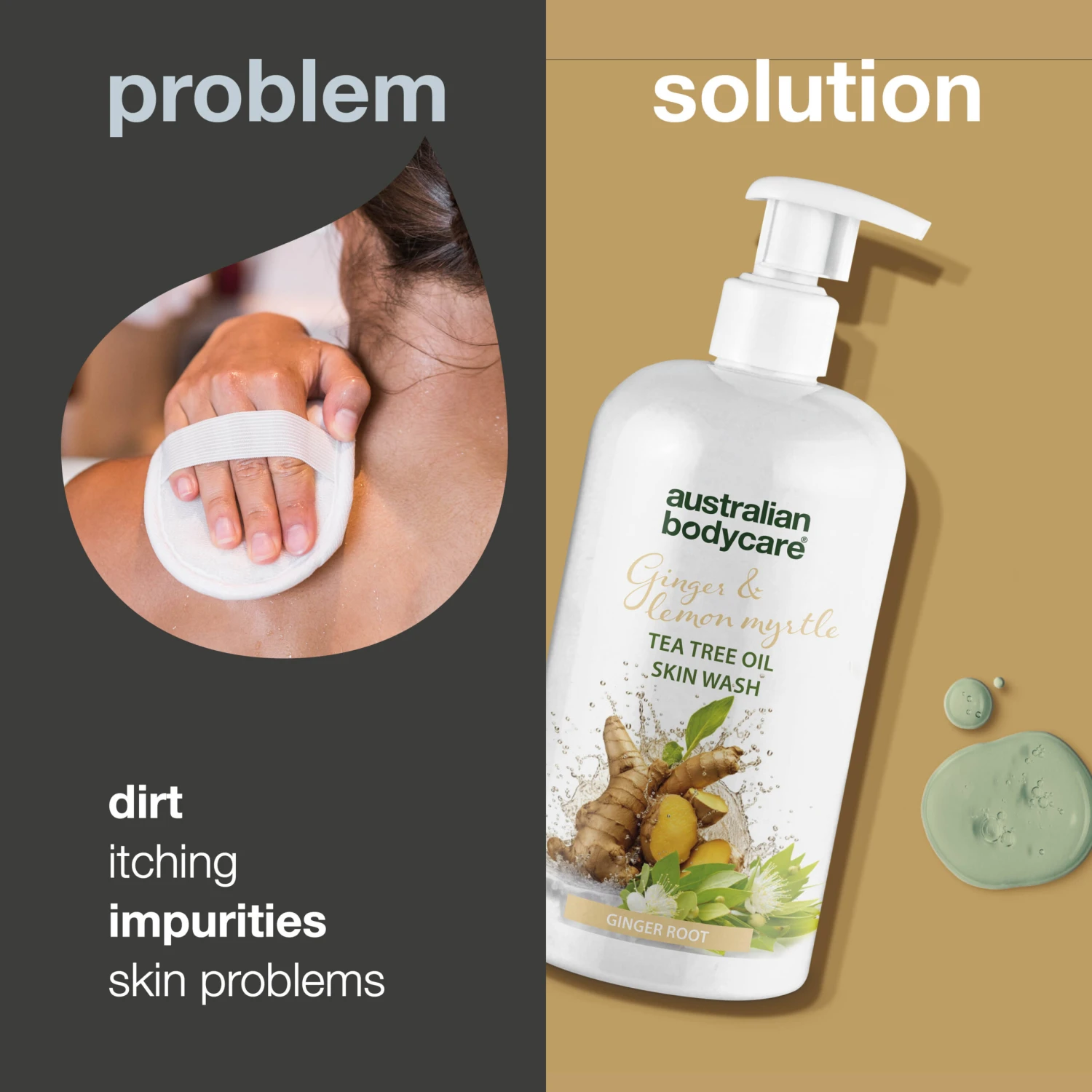 Australian Bodycare Professionel Ginger & Lemon Skin Wash — Professionel Ginger Body Wash With Tea Tree Oil - Image 2