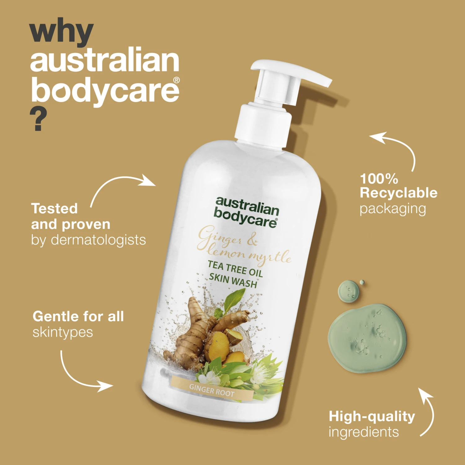 Australian Bodycare Professionel Ginger & Lemon Skin Wash — Professionel Ginger Body Wash With Tea Tree Oil - Image 4