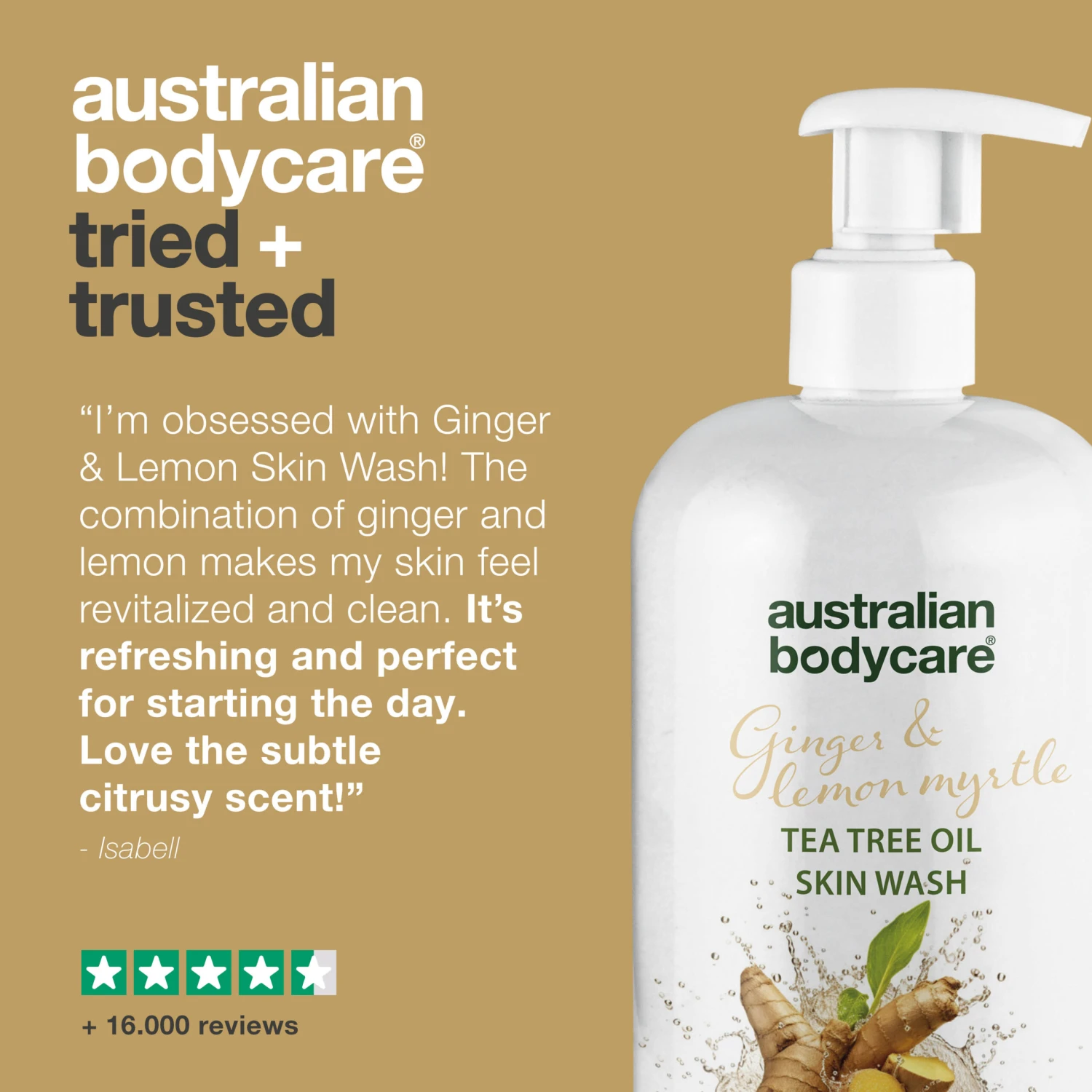 Australian Bodycare Professionel Ginger & Lemon Skin Wash — Professionel Ginger Body Wash With Tea Tree Oil - Image 5