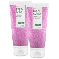 Australian Bodycare B12 Skincare Set For Dry Skin – Exfoliation & Deep Hydration — Hydrating B12 Body Scrub & Lotion For Dry And Sensitive Skin.