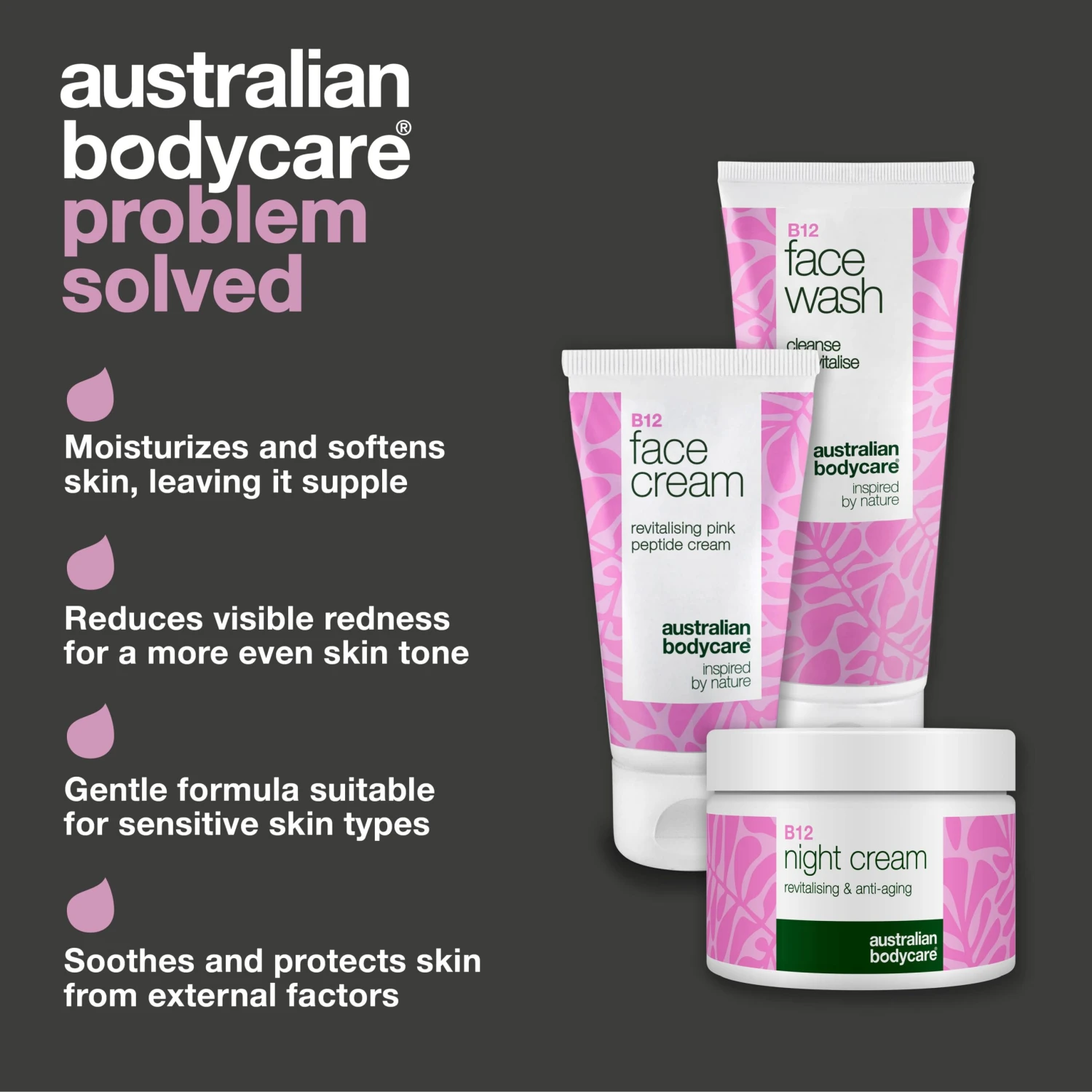 Australian Bodycare B12 Skincare Set For Redness – Cleanser, Day & Night Cream —B12 Skincare For Redness And Rosacea-prone Skin. Cleanser, Day Cream, And Night Cream That Soothe And Hydrate. - Image 3