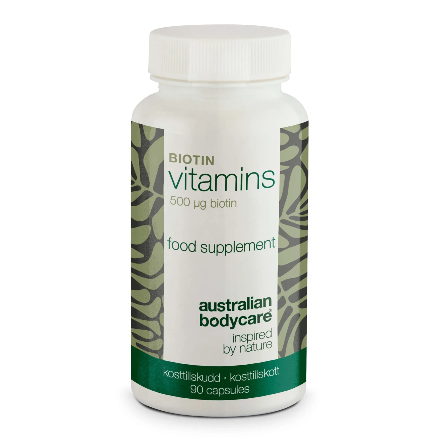 Australian Bodycare Biotin 500 µg – Daily Vitamin B7 Supplement – 90 Count — Biotin 500 µg With Vitamin B7 – 90 Tablets For Daily Use To Help Maintain Hair, Skin, And Mucous Membranes. Key: Biotin, Alfalfa, Cellulose.